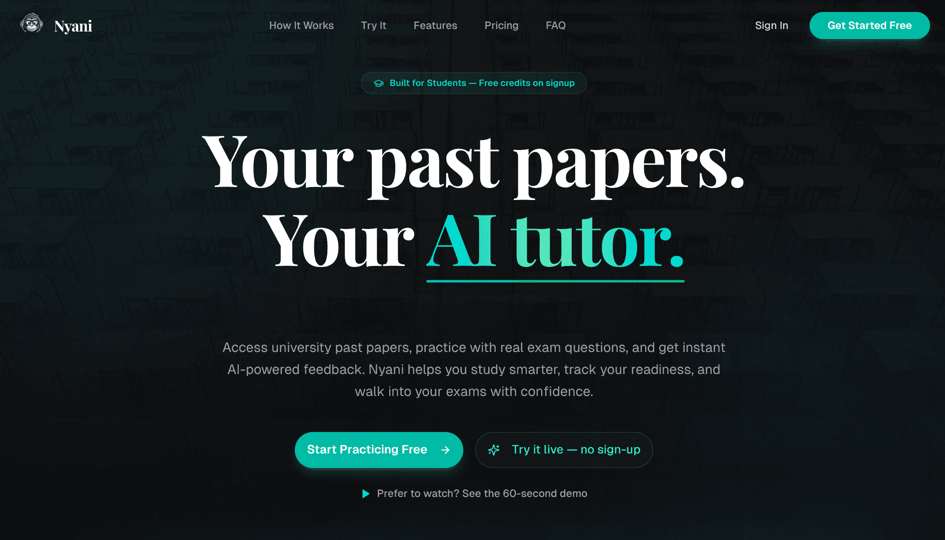 Nyani AI-powered past paper system